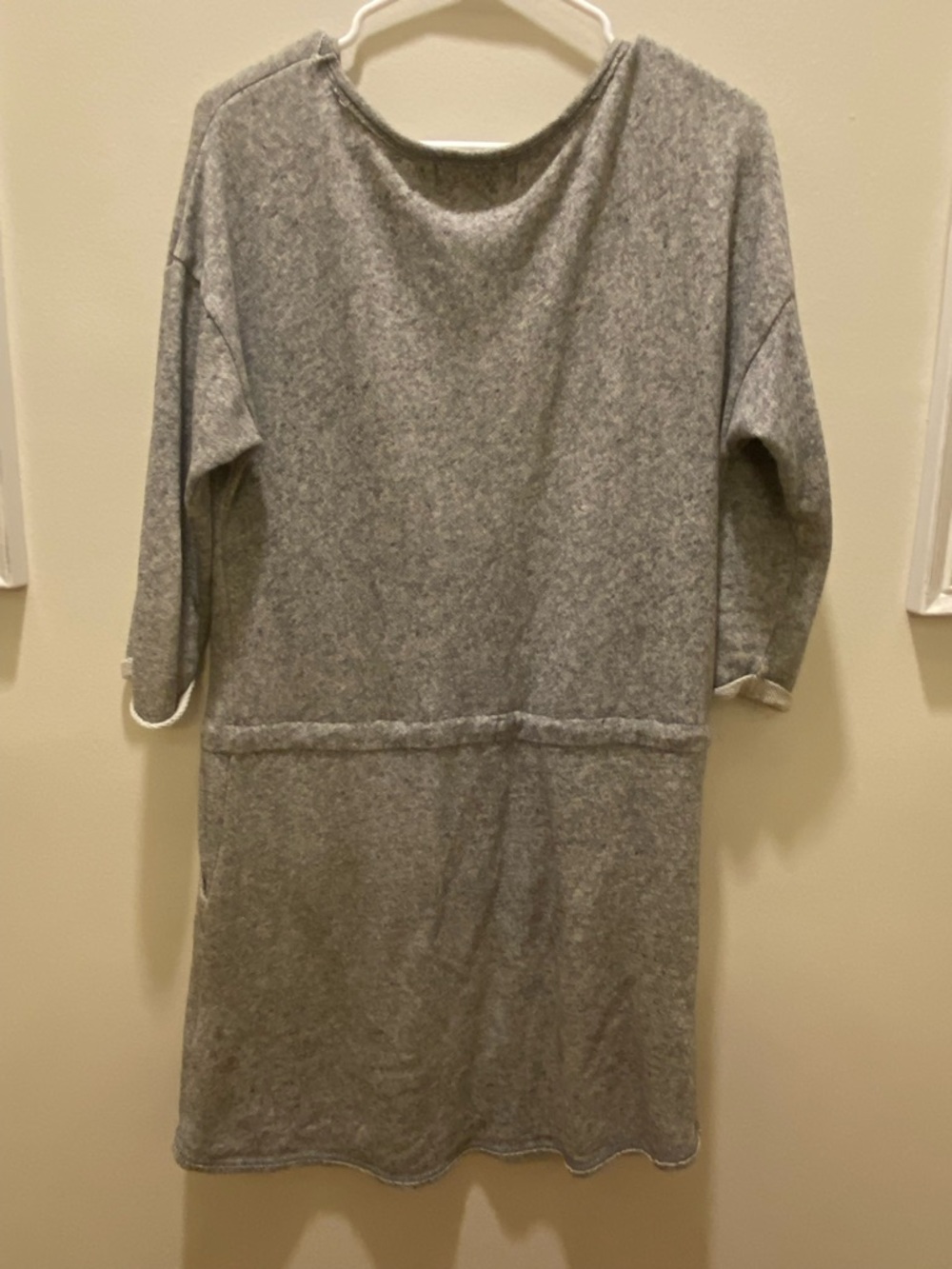 H&M Heather Gray Cozy Tie-Waist Knit Dress - Picture 6 of 6